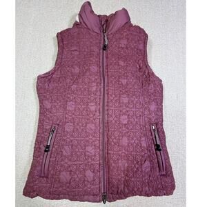 Horny Toad Women Small Pink Embroidered Zip Front Vest Lightweight Outdoor Layer